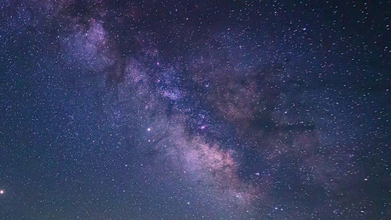 时间流逝:夜空中的银河系。视频下载