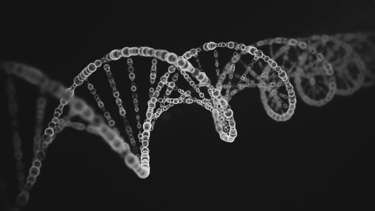 数字DNA分子特写。无缝循环视频下载
