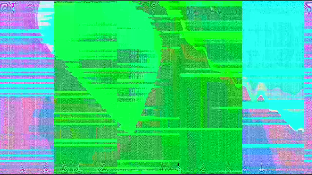 噪音和龟纹屏幕故障循环动画。视频下载