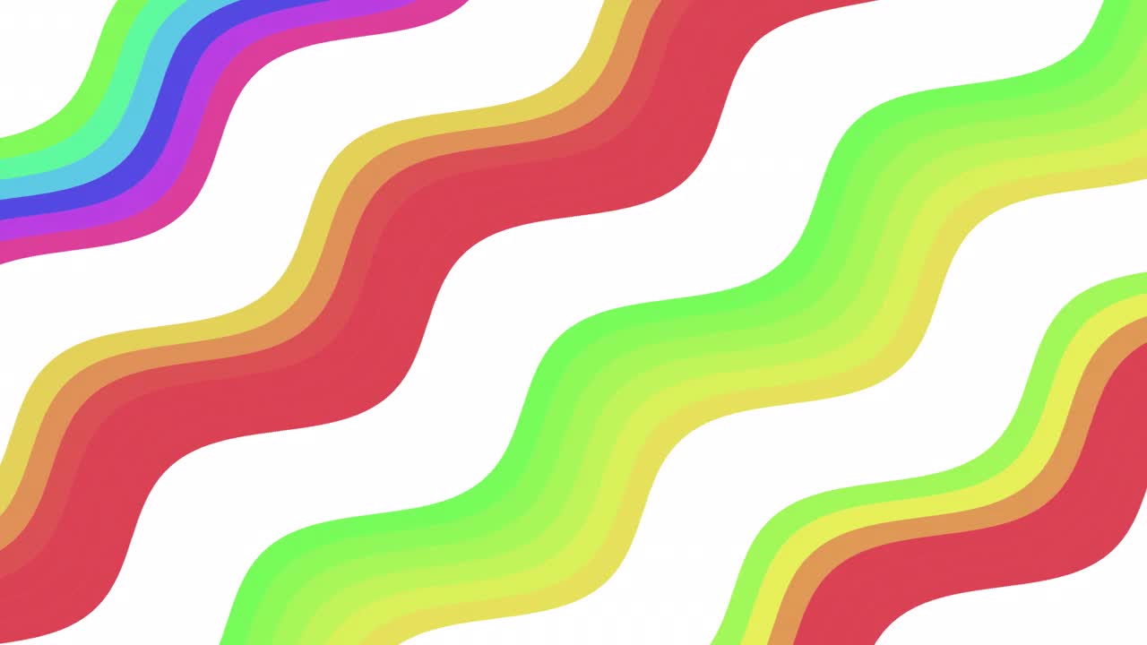 抽象波浪彩虹图案运动背景视频下载