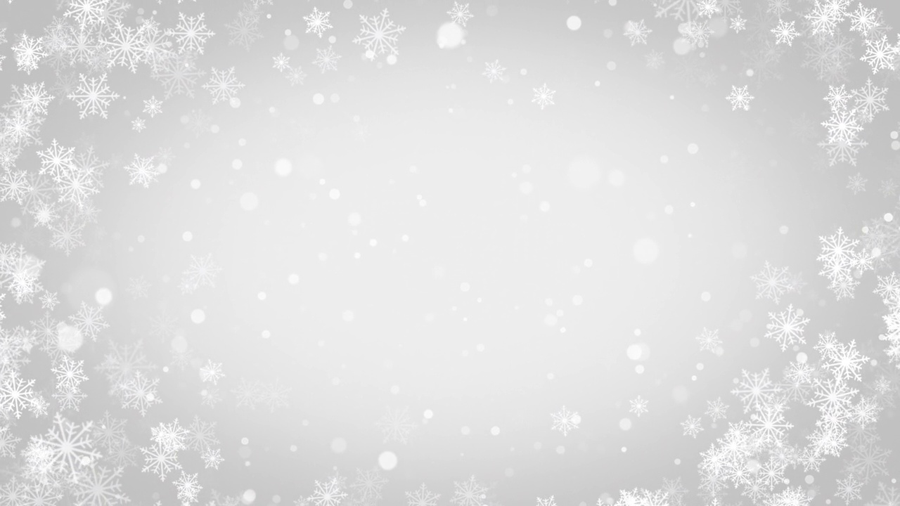 圣诞白色雪花框架视频下载