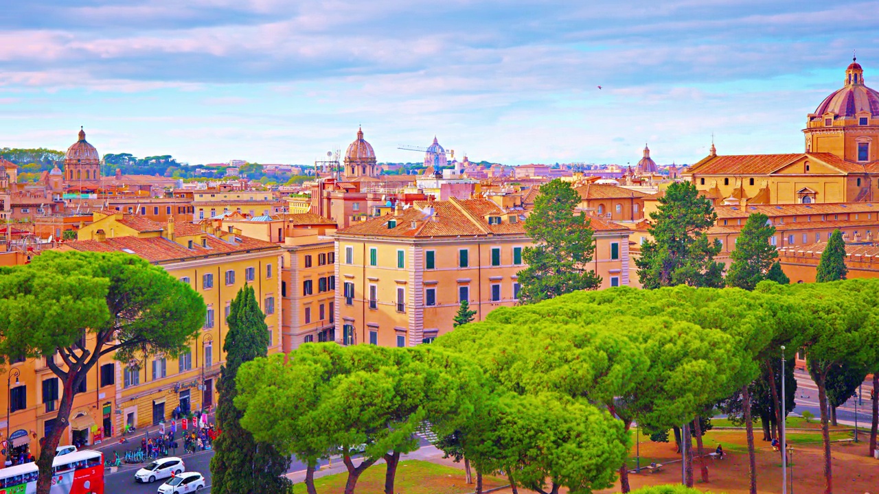 罗马。历史的地方。鸟瞰图。意大利视频下载