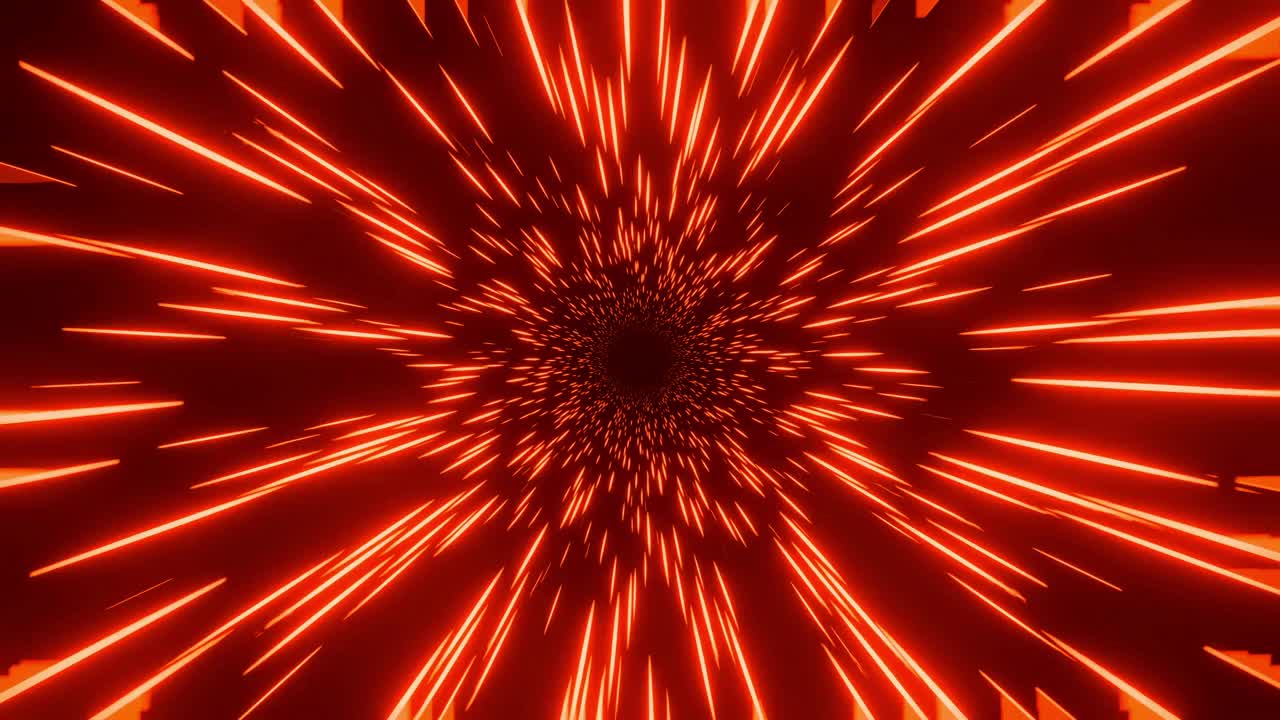 红色超光速隧道。抽象创意宇宙科幻3D视频。毛圈的视频。超高速跳跃。叠加背景。无缝的动画。未来主义和令人印象深刻的设计视频下载