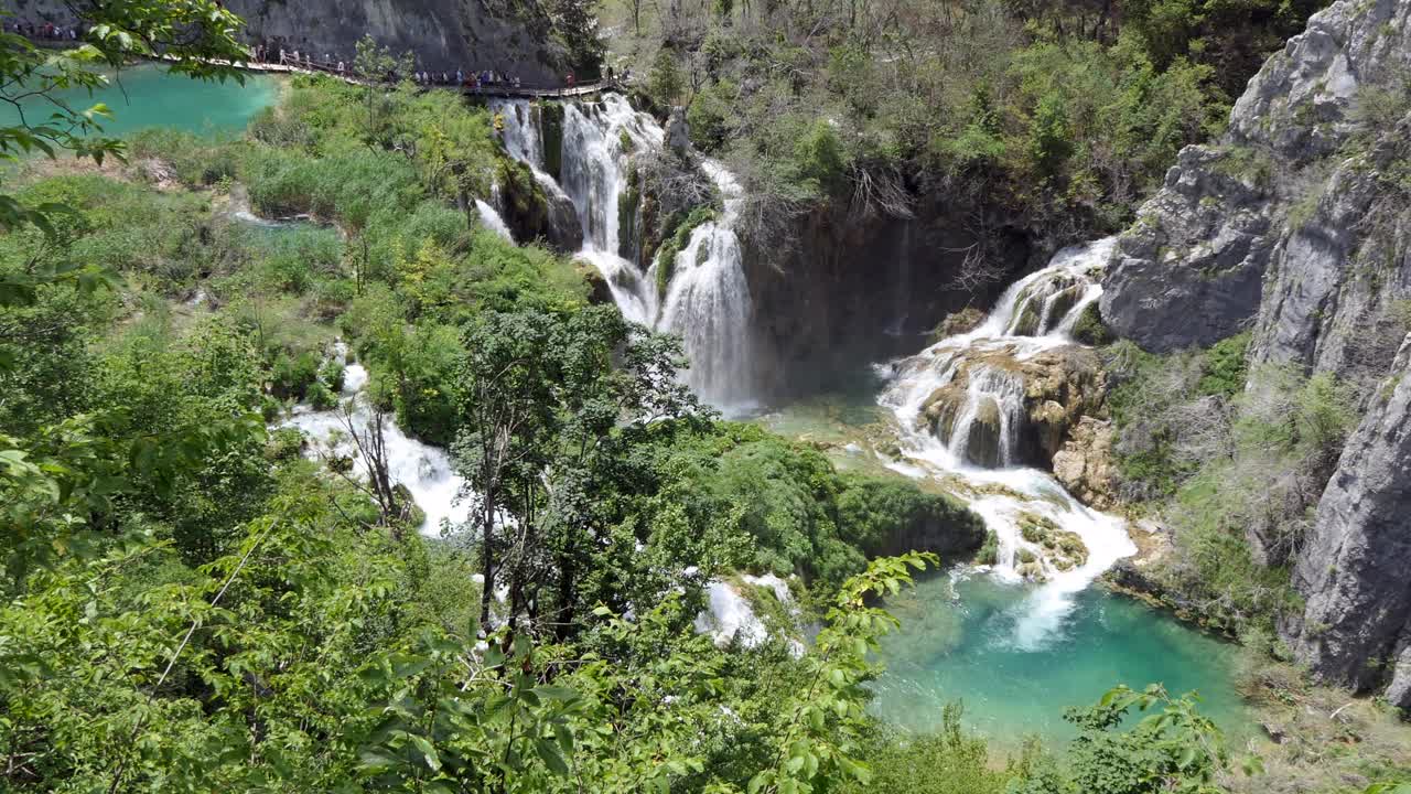 克罗地亚普利特维采湖国家公园的景色视频下载