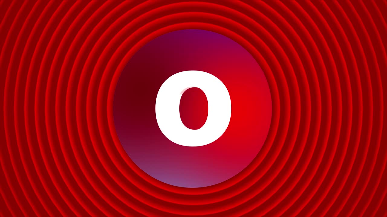 字母后期logo O动画视频下载