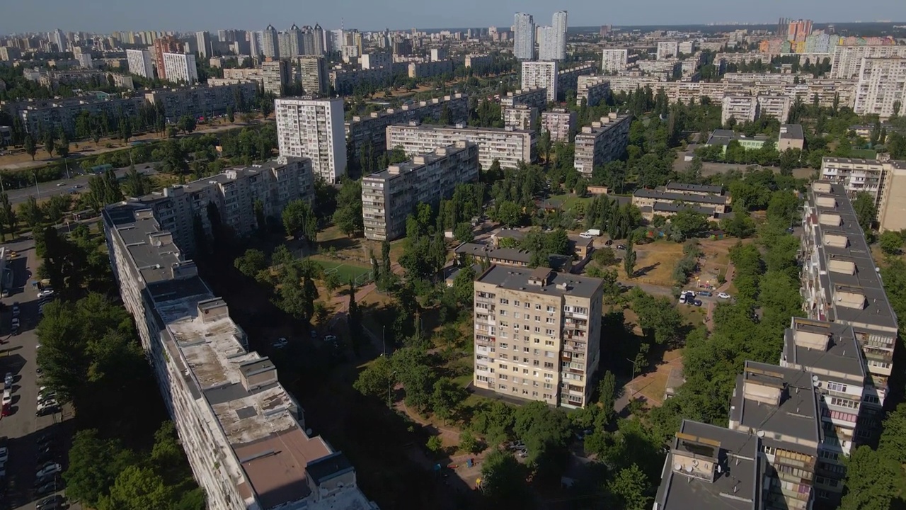 基辅的城市景观，东欧的大城市，乌克兰的首都，4k视频素材