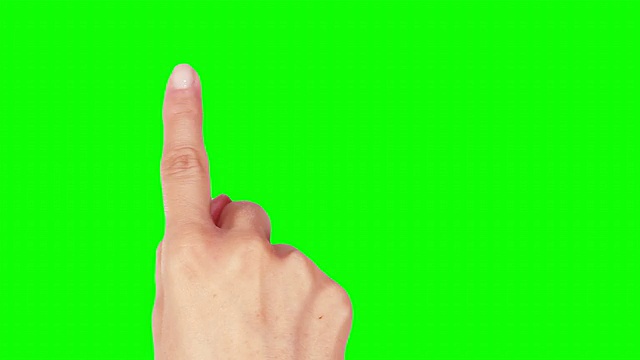 女性的手。移动电话。触屏手势。绿色的屏幕。视频素材