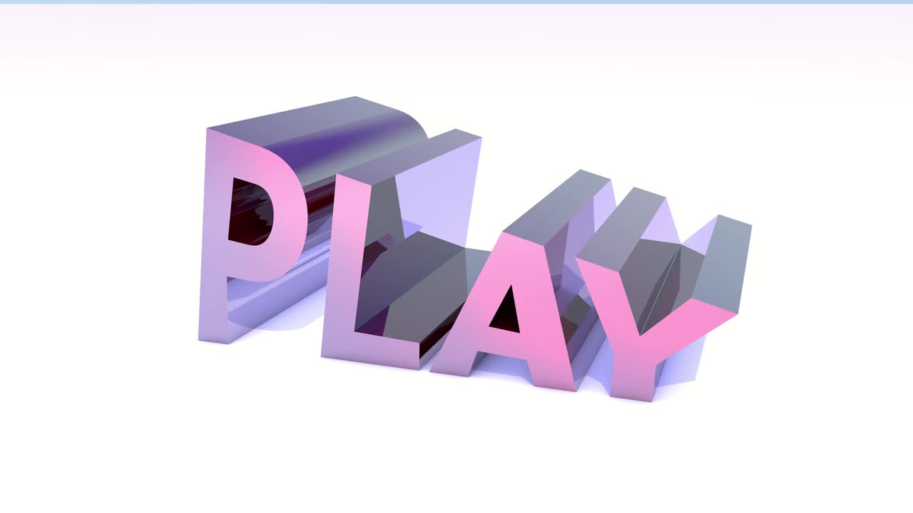 三维动画的文字-播放在一个白色的背景。视频和网络游戏的概念，赌场。视频素材