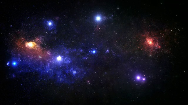 恒星和星系。空间背景。Loopable。天文学。视频素材