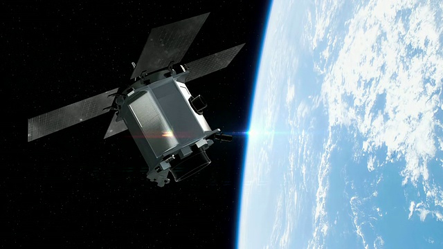 通信卫星轨道地球-电影视频素材