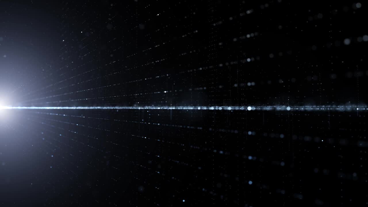 未来主义闪亮的数字抽象网络线和点复制空间动画背景。视频素材