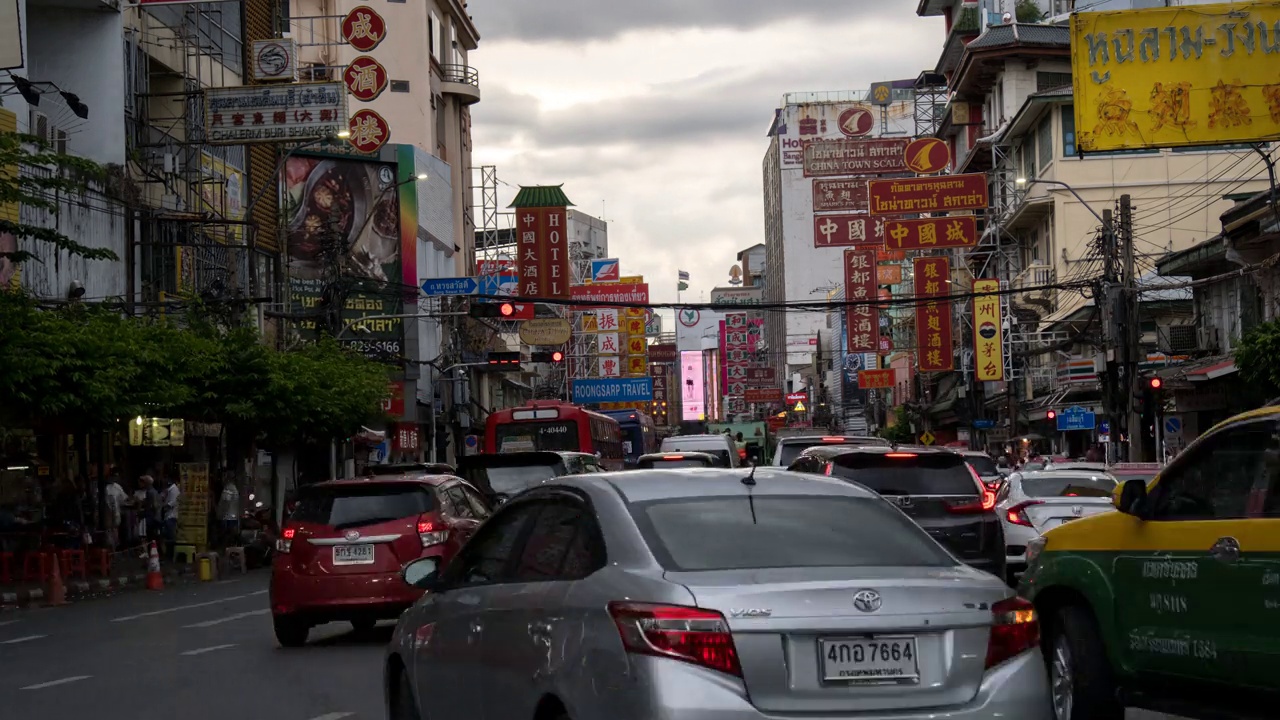 延时泰国唐人街视频素材