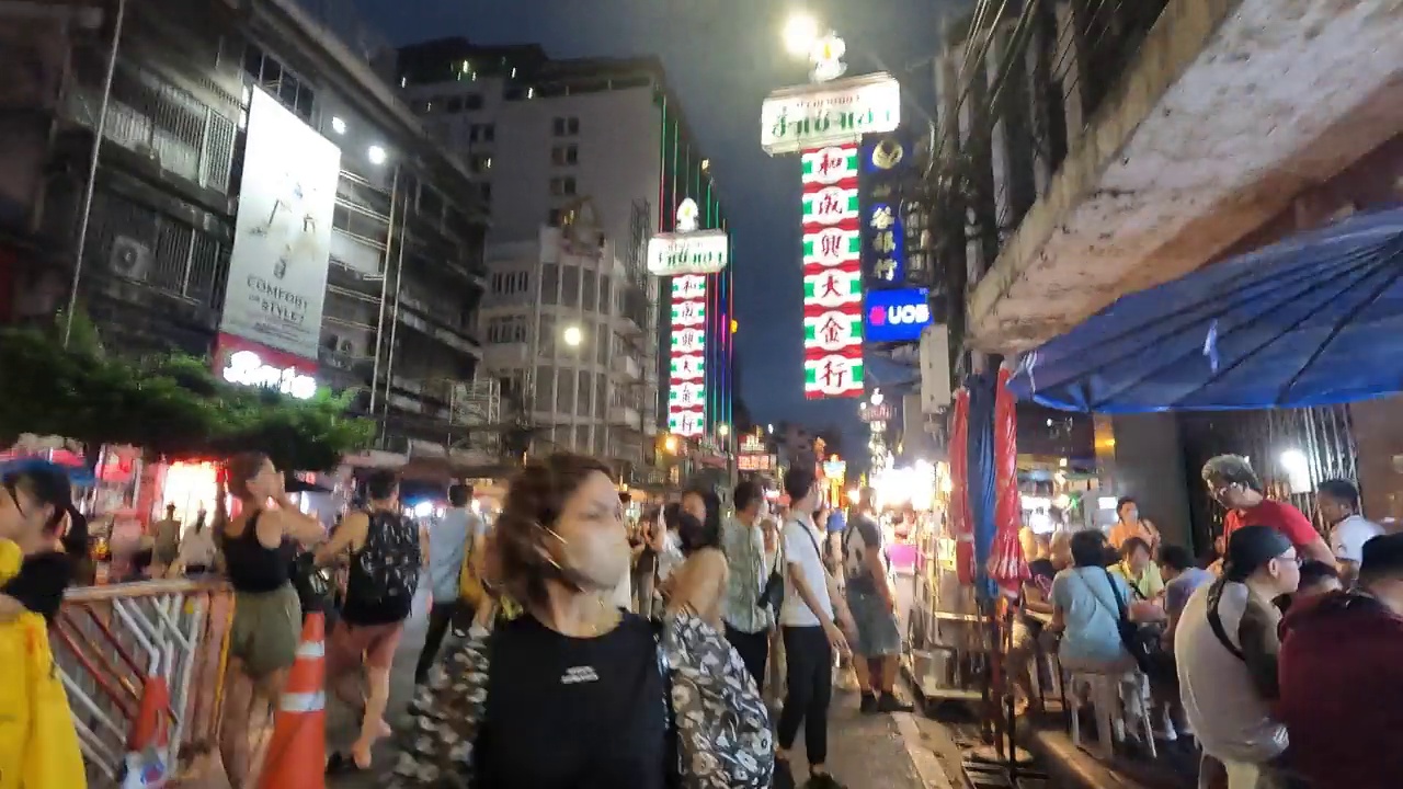 延时泰国唐人街视频素材