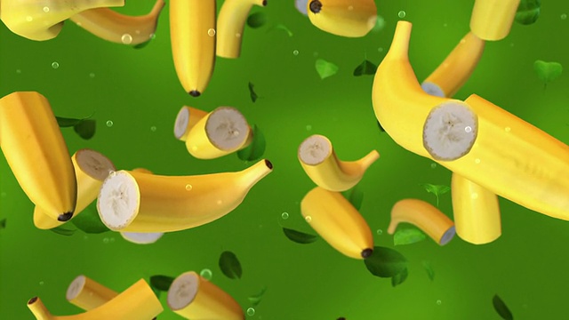 香蕉掉落-慢动作视频素材