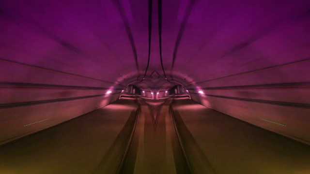 通过隧道旅行。Loopable。翻4颜色。视频素材