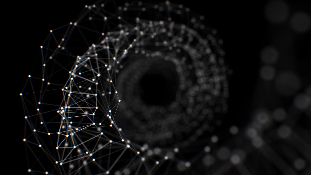 螺旋网络移动通过无缝3d动画视频下载