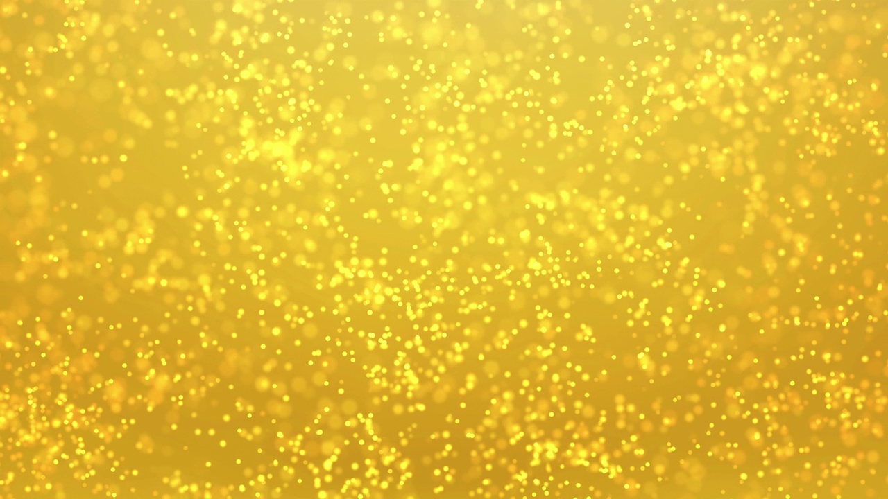金色的颗粒闪闪发光的星星尘埃散景闪闪发光的奖项尘埃抽象背景。视频下载