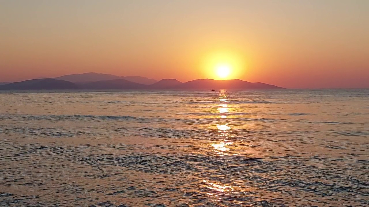 萨摩斯岛的日落视频下载