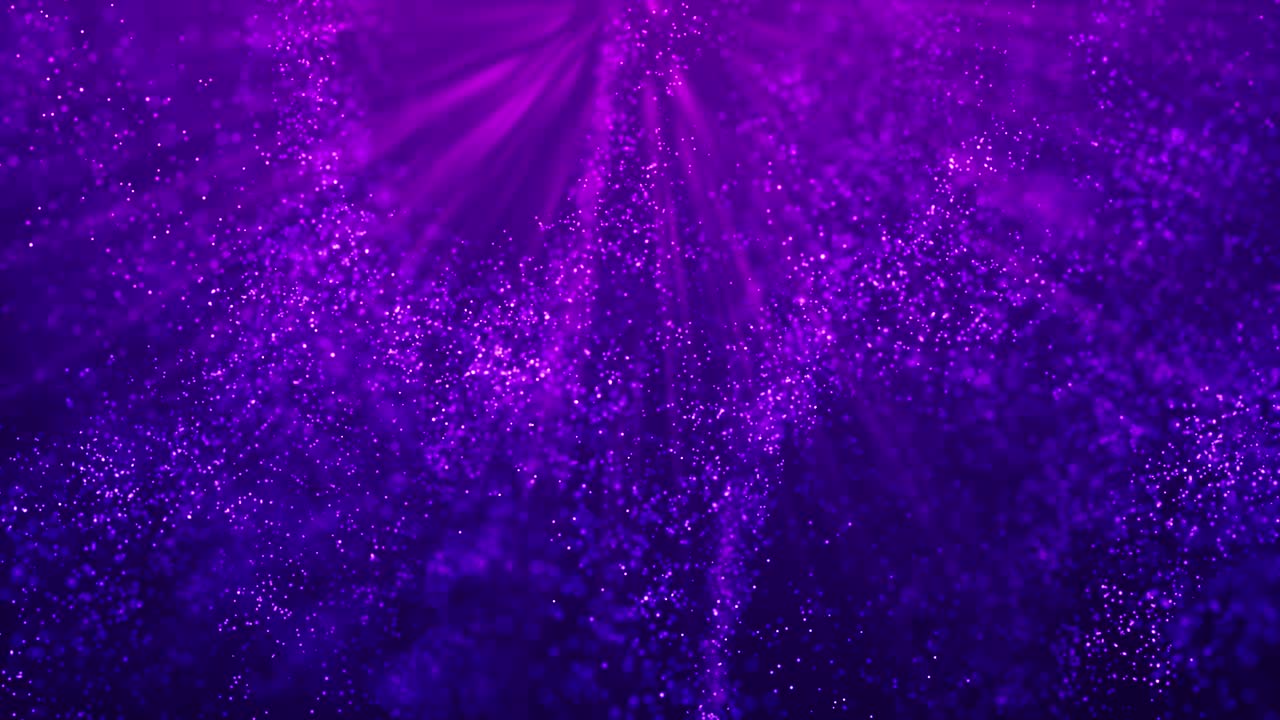紫色粒子闪耀星尘散景闪耀闪耀奖抽象背景。视频下载