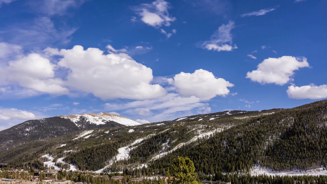 时间流逝-美丽的云在科罗拉多州的山上视频下载