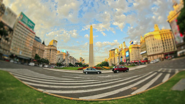 城市交通时间流逝布宜诺斯艾利斯视频素材