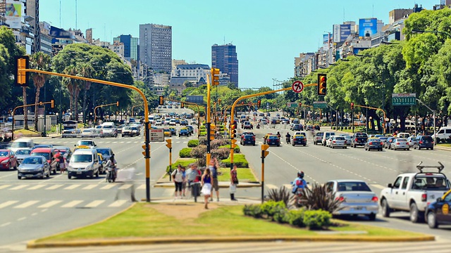 城市交通时间流逝布宜诺斯艾利斯视频购买