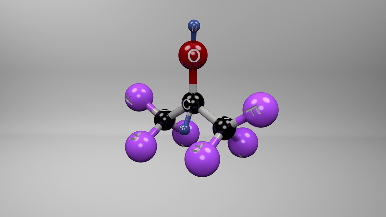 Hexafluoro-2-propanol分子。视频下载