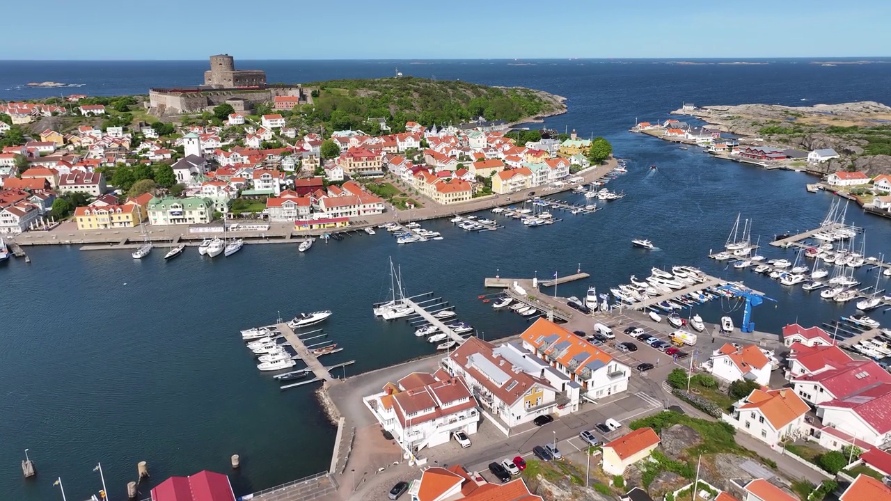 瑞典Bohuslän美丽的Marstrand视频素材