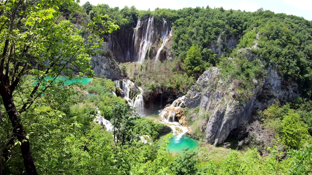 克罗地亚普利特维采湖国家公园的景色视频下载