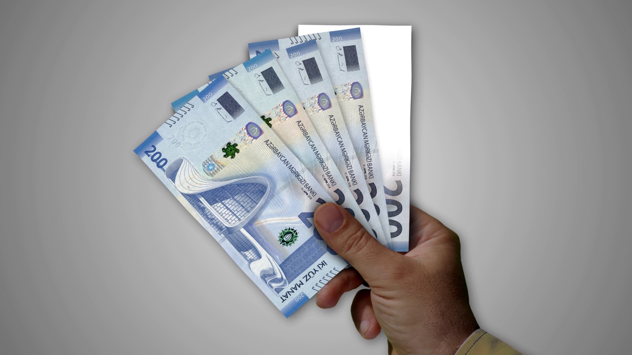 阿塞拜疆马纳特钱迷的钞票损失在手视频下载