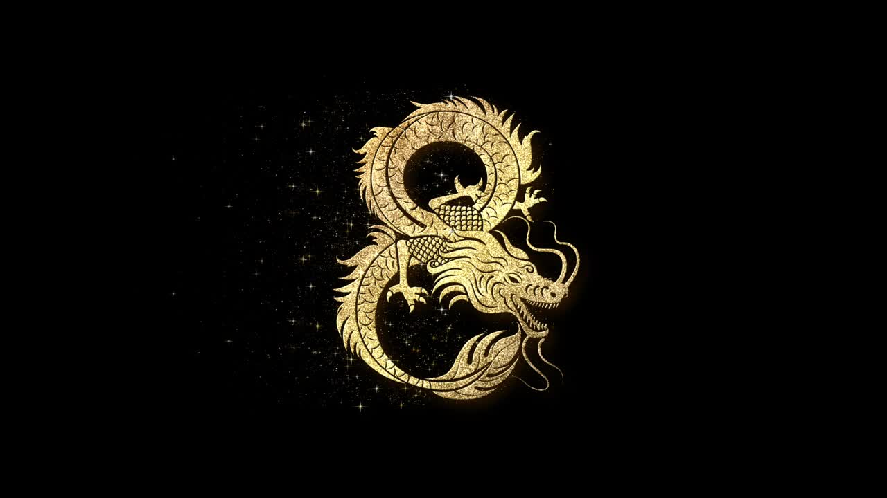中国星座龙年图标装饰视频下载