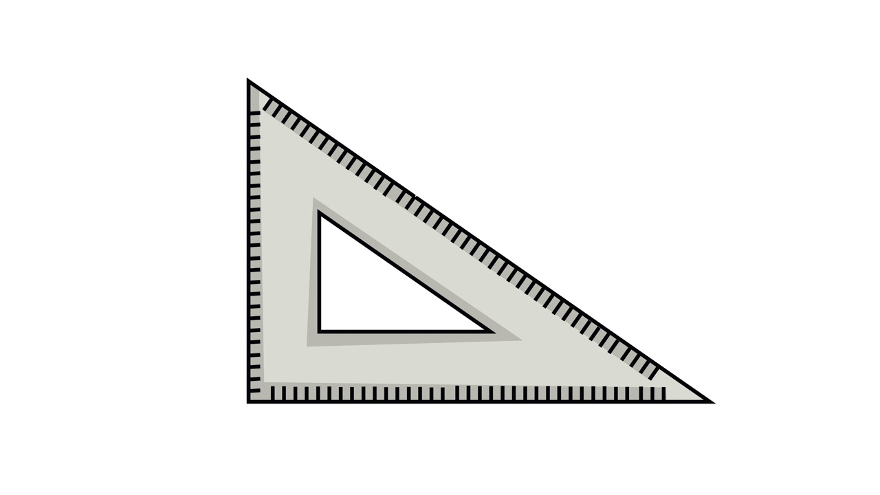 动画视频形成直角标尺图标视频下载