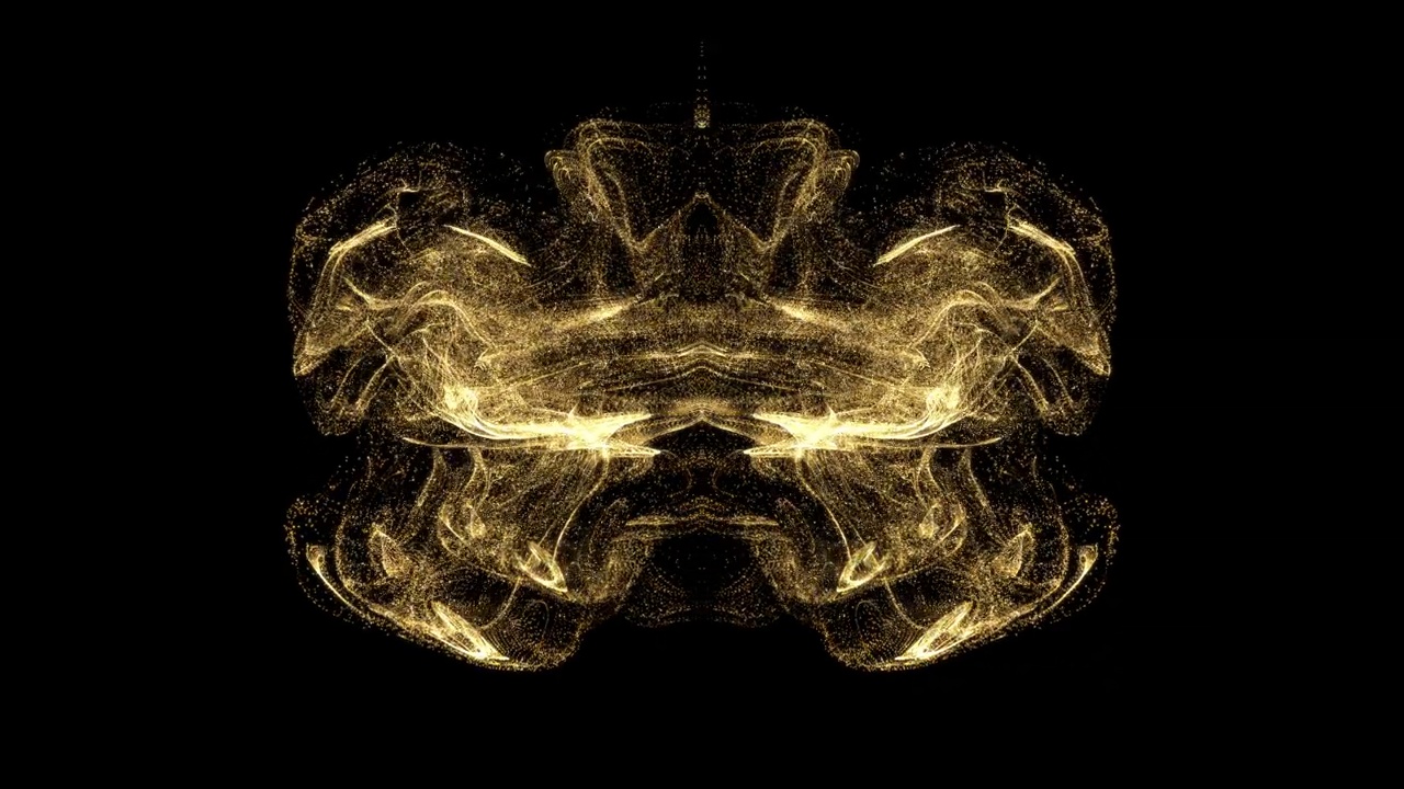 抽象金粒子移动的背景。视频下载
