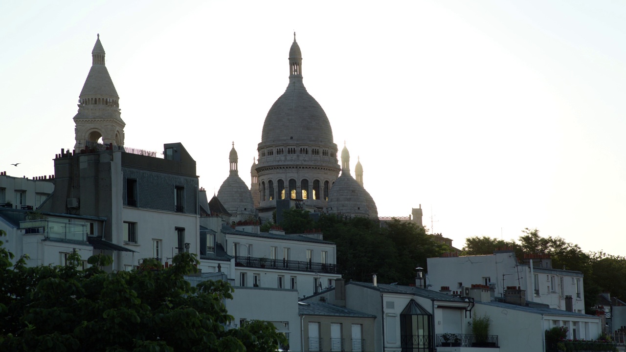 法国巴黎的圣心教堂视频素材