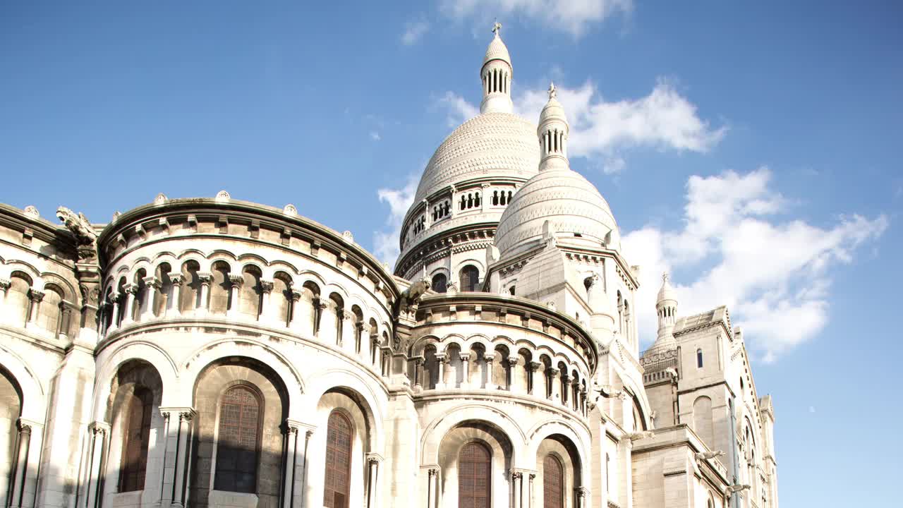 法国巴黎的圣心教堂视频素材