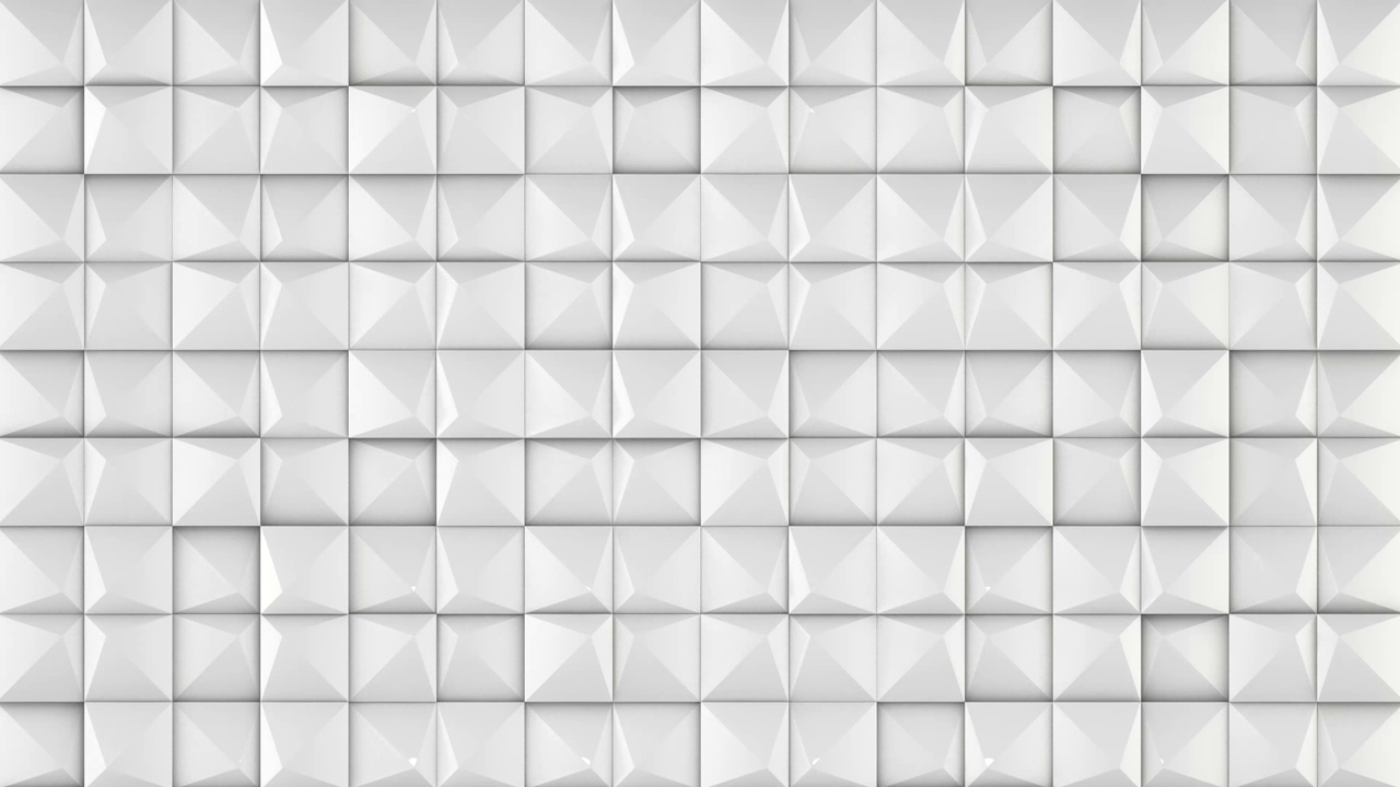 凸白色方形立方体星形几何瓷砖背景。膨胀的数字马赛克图案。创意3d图形运动动画设计。视频素材
