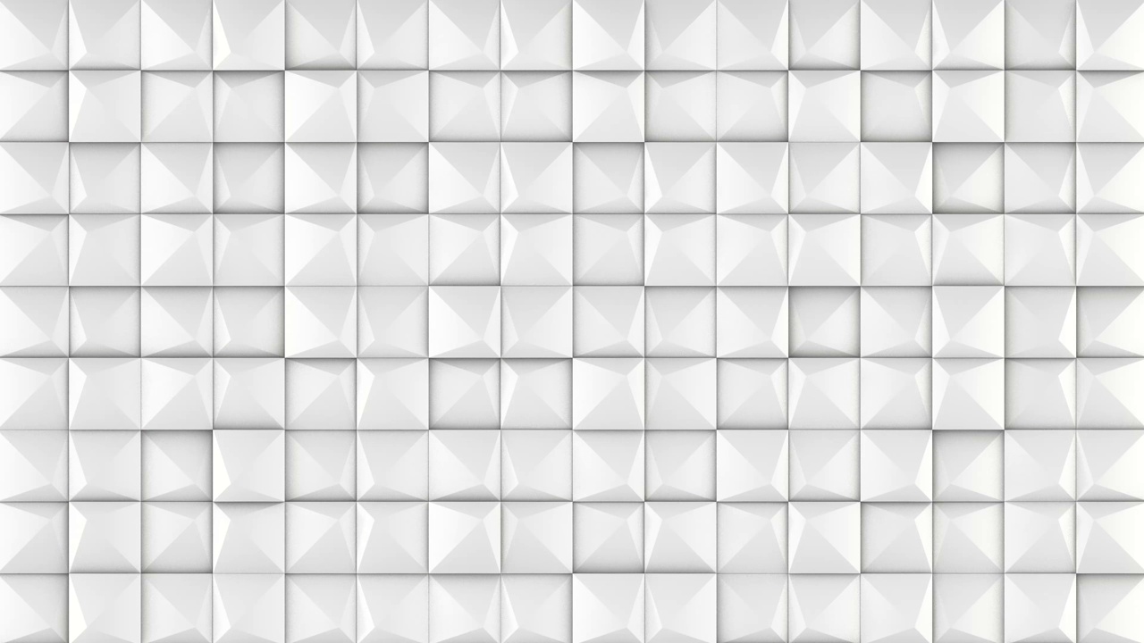 凸白色方形立方体星形几何瓷砖背景。膨胀的数字马赛克图案。创意3d图形运动动画设计。视频素材