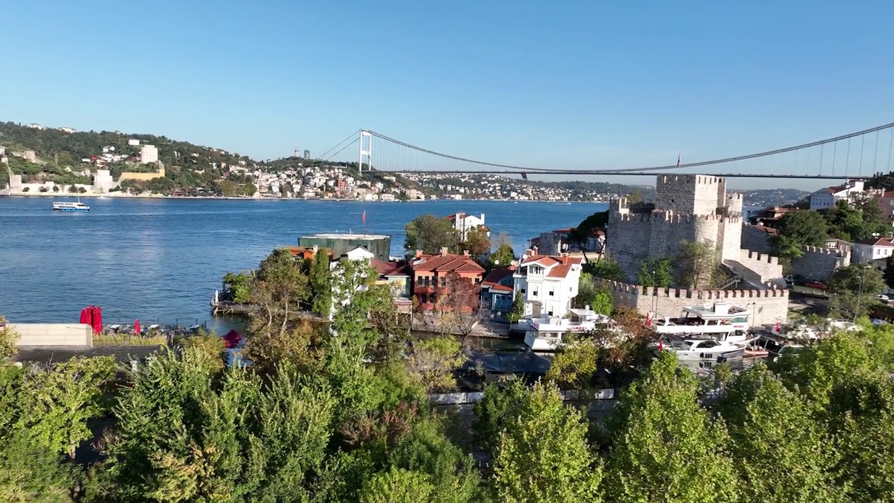 伊斯坦布尔坎利卡俯瞰博斯普鲁斯海峡视频下载