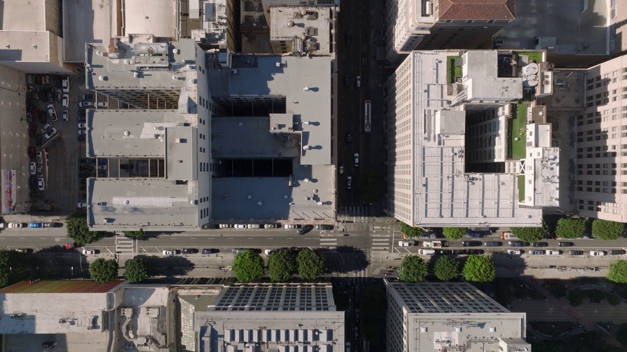 洛杉矶市区无人机拍摄视频下载