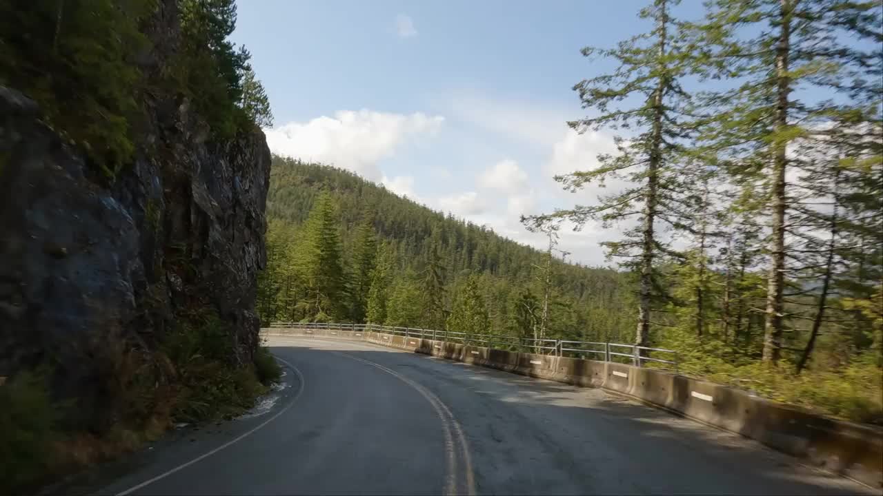 从阿尔伯尼港到托菲诺的加拿大自然风景公路。视频下载