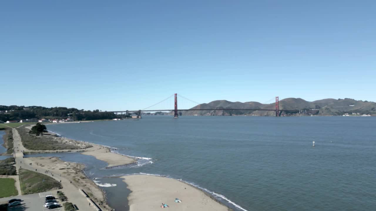 旧金山金门大桥。加州湾区视频素材
