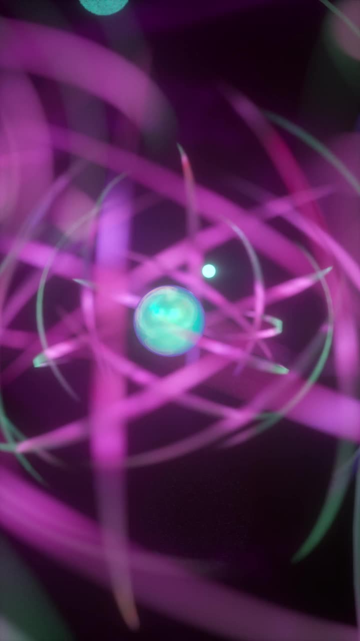 抽象的原子和电子旋转视频下载