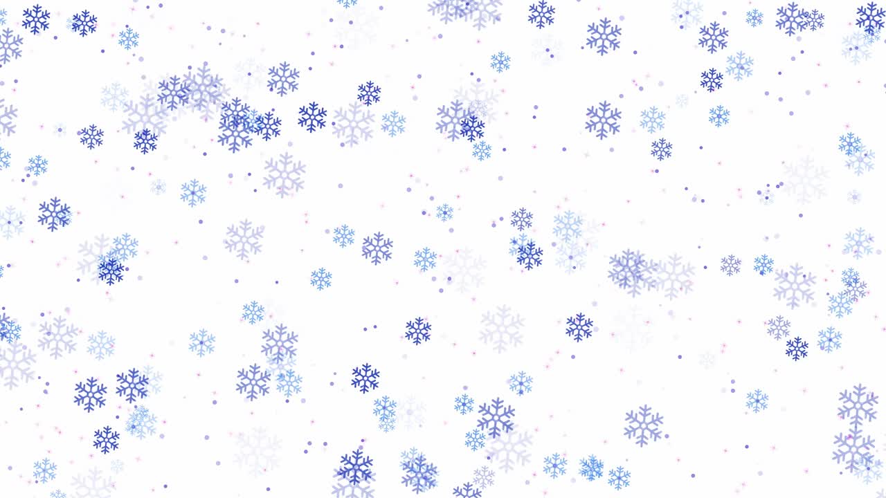 飘落的雪花喜庆的白色冬天的背景视频下载