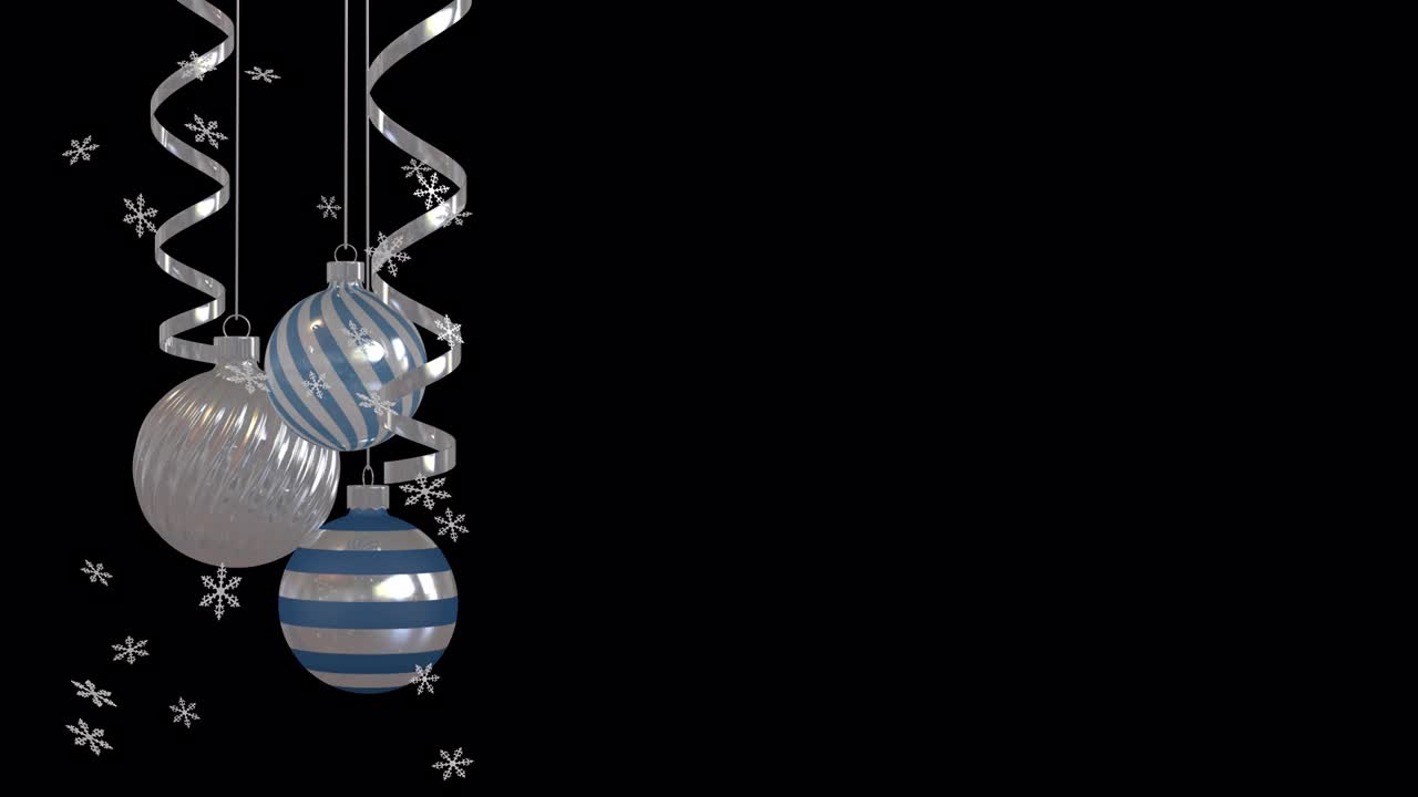 圣诞球覆盖在一个无缝的循环视频下载