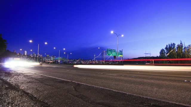 西雅图I-5交通延时视频素材