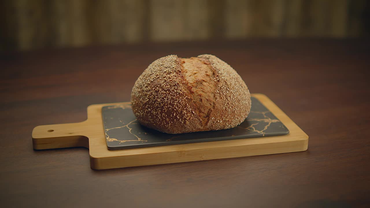 烘焙概念自制面包面包糕点食品背景视频下载