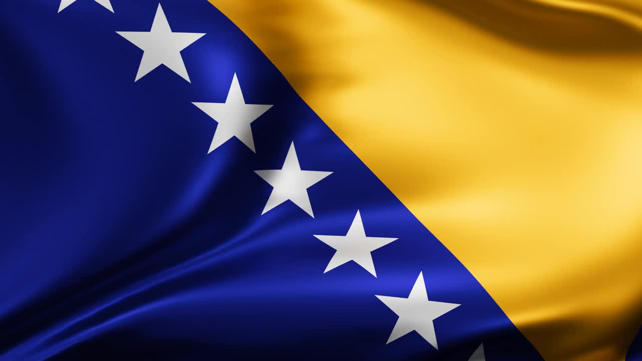 波斯尼亚和黑塞哥维那国旗视频下载