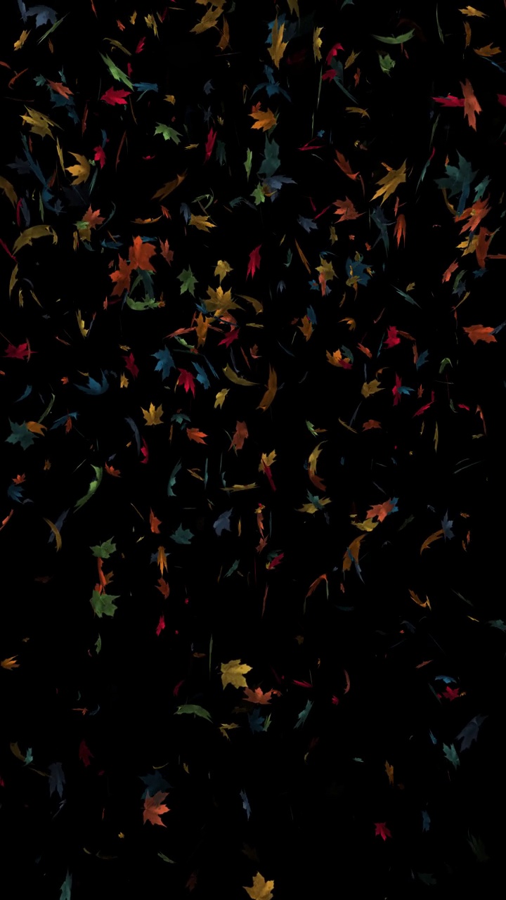 彩色环落秋叶与阿尔法通道视频下载