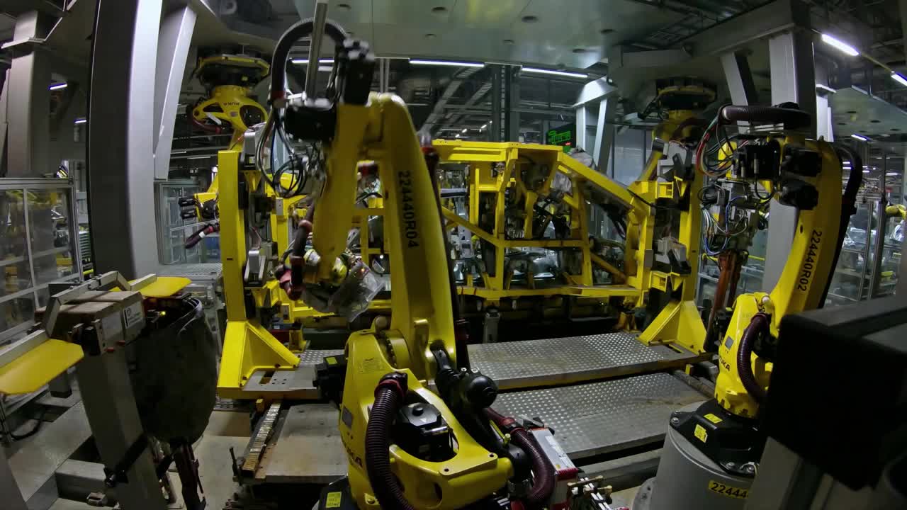 自动化的机器。现代化的厂房。视频下载