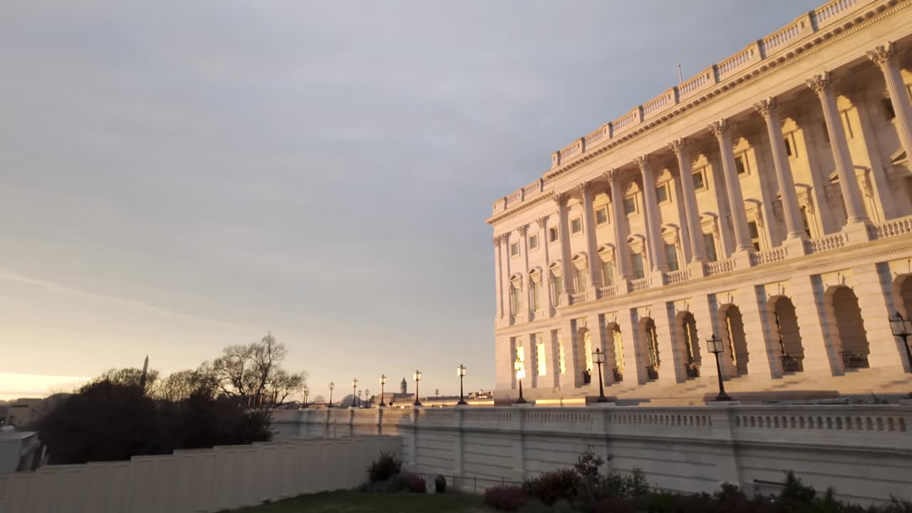 在华盛顿特区的美国国会大厦，美国众议院视频下载